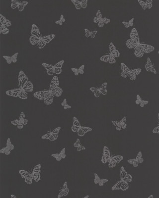 White butterflies row black background - fine free wallpaper