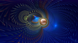 Blue gold swirl white ball - swirl free wallpaper