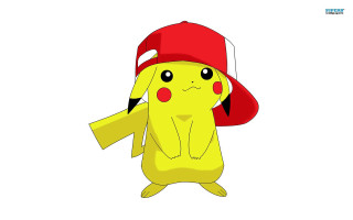 Cartoon pikachu red hat baseball - a cartoon pikachu free wallpaper