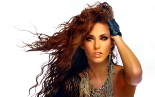 Woman long hair necklace hands - long hair and a necklace free wallpaper