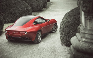 Red sports car driveway stone - a driveway next free wallpaper