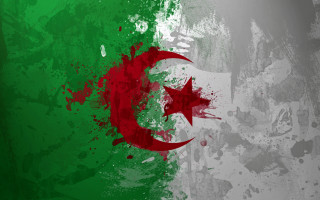 Grungy flag star crescent side - a grungy flag free wallpaper