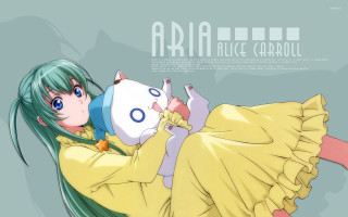 Green hair yellow dress white - green hair free wallpaper