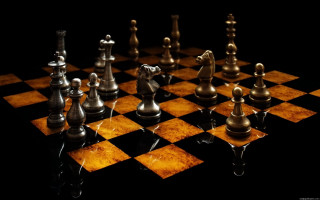 Chess board silver pieces black - a chess board free wallpaper