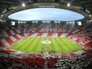 Stadium filled people soccer game - lot of people watching free wallpaper