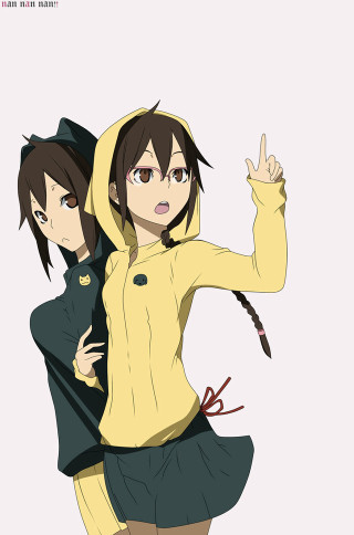 Anime characters posing photo together - an anime drawing free wallpaper