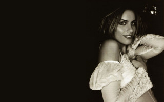 Woman white dress posing hands 5 - araceli gilbert free wallpaper