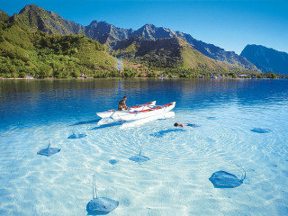 Man boat lake mountains person - a man in a boat free wallpaper