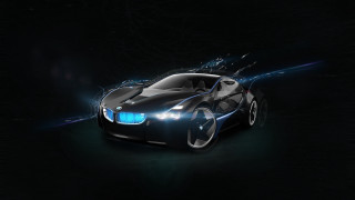 Futuristic car blue light dark - a blue light free wallpaper