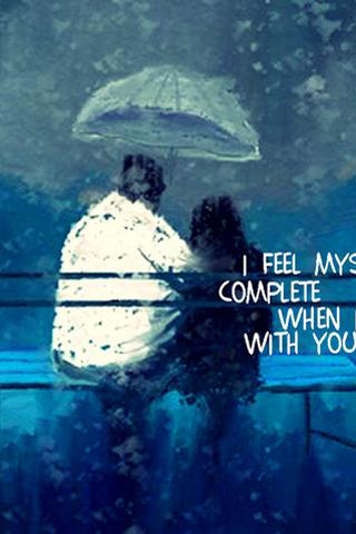 Couple bench umbrella quote love - free love wallpaper