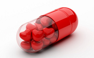 Red pill hearts shadow person - excessivism free wallpaper