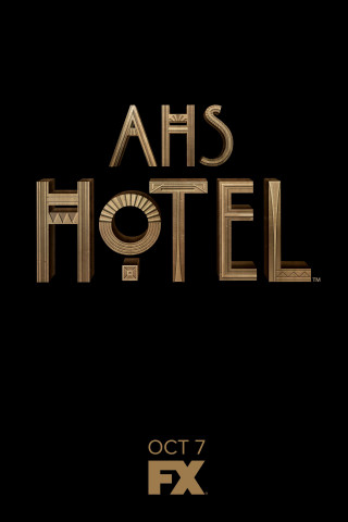 Black gold poster ahs hotel - side and a clock free wallpaper
