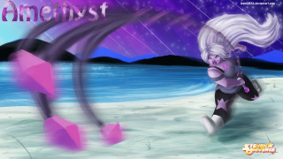 Cartoon character running snow purple - a purple sky free wallpaper