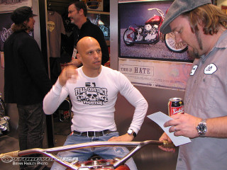 Man talking motorcycle shop beer - an airbrush painting free wallpaper