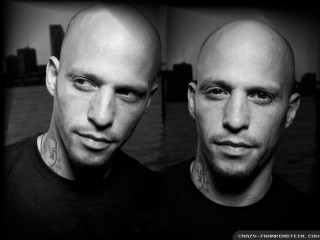 Bald men city lake background - bald free wallpaper