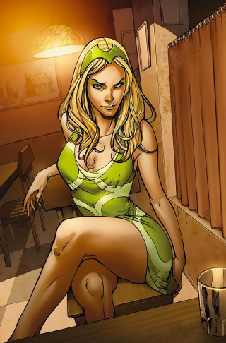 Cartoon woman chair coffee light - a light free wallpaper