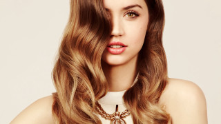 Woman long hair necklace wind 4 - brown hair free wallpaper