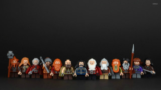 Lego minifigures black background row - lord of the rings free wallpaper