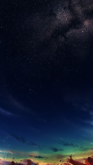 Night sky stars mountain range 7 - night sky free wallpaper