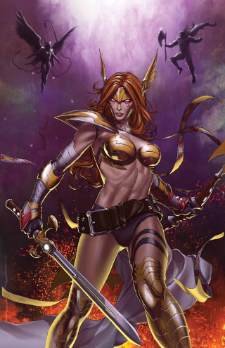 Woman costume sword background other - free cyberpunk wallpaper