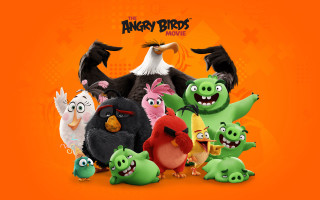 Angry birds orange background cartoon - an orange background free wallpaper