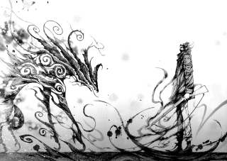 Bird long tail drawing artistic - ben templesmith free wallpaper