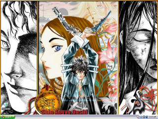 Anime couple swords clock hands - sword free wallpaper