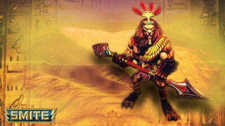Warrior sword shield desert pyramid - egyptian art free wallpaper
