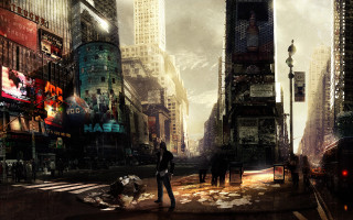 Man city street tall building - darek zabrocki free wallpaper