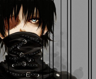 Man black hair scarf jail - a black eye free wallpaper