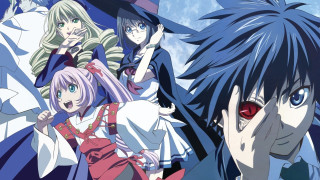 Anime bluehair redeyes white dress - a black hat free wallpaper