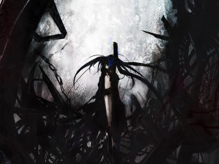 Woman sword giant clock face - a giant clock free wallpaper