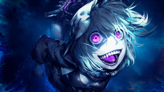Creepy woman pink eyes floating - pink eye free wallpaper
