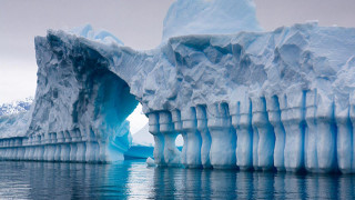 Iceberg mountain fantasy scenery snow - a mountain range in the distance free wallpaper