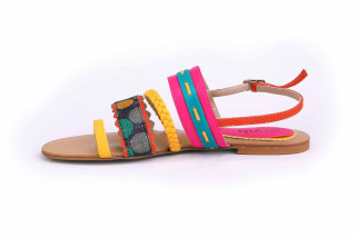 Colorful sandals flower strap pair - a colorful flower free wallpaper