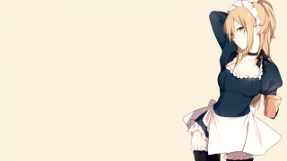 Maid outfit knife food woman - anime girl free wallpaper