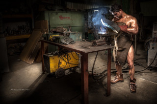Man working metal workshop welding - eddie mendoza free wallpaper