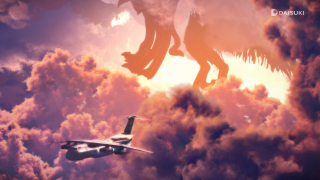 Plane cloudy sky dragon back - chris labrooy free wallpaper