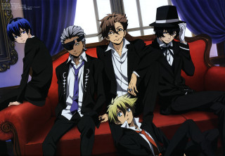 Group boys couch blue curtains - a red couch free wallpaper