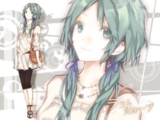 Girl green hair purse wall - a wall free wallpaper for desktop