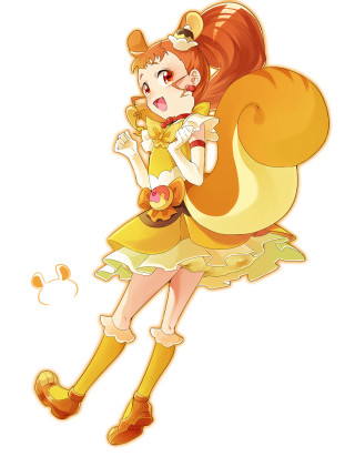 Cartoon girl big bag food - her back free wallpaper
