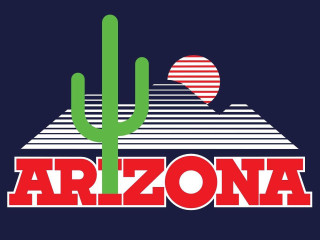 Cactus arizona flag red green 2 - a sun free wallpaper