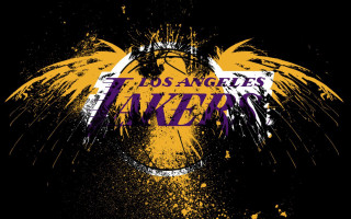 Basketball poster purple yellow los - a basketball free wallpaper