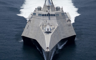 Large gray ship ocean water - water free wallpaper