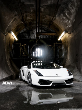 White sports car tunnel light - don arday free wallpaper