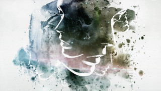 Man woman hat watercolor splash - an ultrafine free wallpaper for desktop