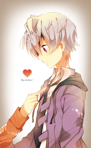 Man white hair tie heart - a man free wallpaper