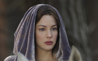 Woman purple cloak horse behind - preraphaelitism free wallpaper