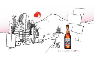 Beer table drawing city red - top of a table next free wallpaper