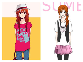 Red haired girls polka dot - two girl free wallpaper